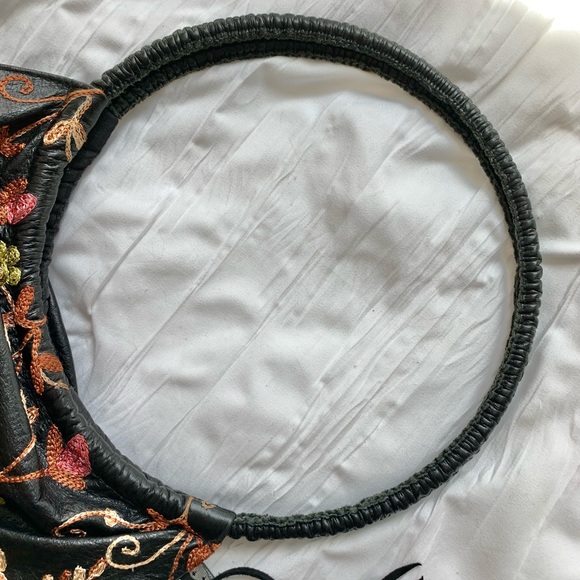 Sandra Leal Embroidered Leather Fringe Bag - Picture 8 of 13